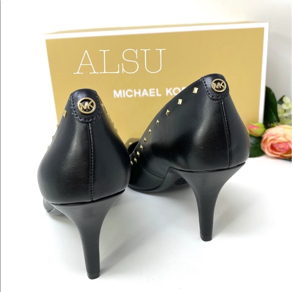 Michael Kors Flex MID Pump Nappa PU Leather Black - Picture 5 of 8